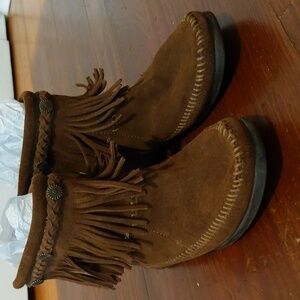 Minnetonka Fringe Ankle Boot